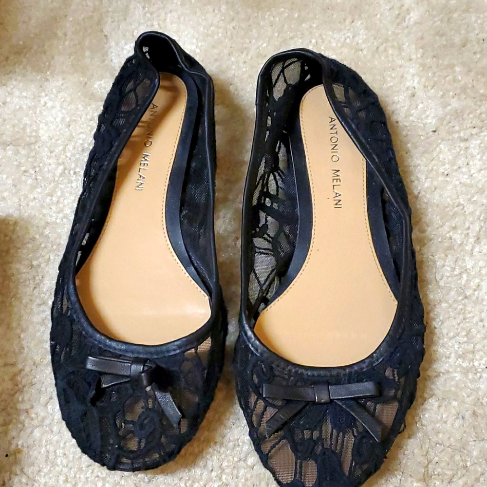 Antonio Melani Black Lace flats